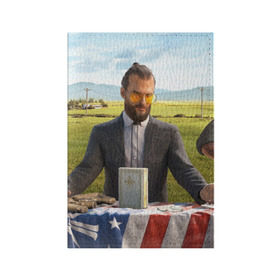 Обложка для паспорта матовая кожа с принтом Far Cry 5 в Тюмени, натуральная матовая кожа | размер 19,3 х 13,7 см; прозрачные пластиковые крепления | far cry | far cry 5 | фар край