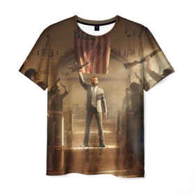 Мужская футболка 3D с принтом Gun в Тюмени, 100% полиэфир | прямой крой, круглый вырез горловины, длина до линии бедер | far cry | far cry 5 | фар край