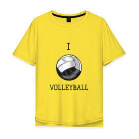 Мужская футболка хлопок Oversize с принтом My volleyball в Тюмени, 100% хлопок | свободный крой, круглый ворот, “спинка” длиннее передней части | ball | beach | game | gamer | i | love | player | volleybal | волейбол | волейболист | игра | игрок | пляжник | спорт | спортсмен