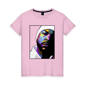 Женская футболка хлопок с принтом Ice Cube в Тюмени, 100% хлопок | прямой крой, круглый вырез горловины, длина до линии бедер, слегка спущенное плечо | ice cube | oshea jackson | rap | айс кьюб | гангста рэп | о’ши джексон | рэп