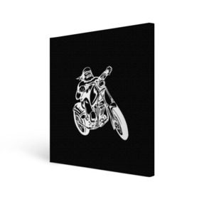 Холст квадратный с принтом Байкер в Тюмени, 100% ПВХ |  | biker | black and white | man | motorcycle | motorcyclist | silhouette | stencil | байкер | мотоцикл | мотоциклист | мужчина | силуэт | трафарет | черно белый