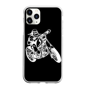 Чехол для iPhone 11 Pro матовый с принтом Байкер в Тюмени, Силикон |  | biker | black and white | man | motorcycle | motorcyclist | silhouette | stencil | байкер | мотоцикл | мотоциклист | мужчина | силуэт | трафарет | черно белый