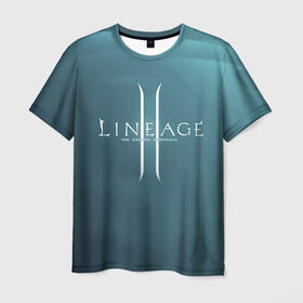Мужская футболка 3D с принтом LineAge II в Тюмени, 100% полиэфир | прямой крой, круглый вырез горловины, длина до линии бедер | Тематика изображения на принте: l2 | la 2 | lineage | lineage 2 | lineage ii | линейка