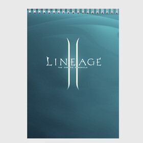 Скетчбук с принтом LineAge II в Тюмени, 100% бумага
 | 48 листов, плотность листов — 100 г/м2, плотность картонной обложки — 250 г/м2. Листы скреплены сверху удобной пружинной спиралью | Тематика изображения на принте: l2 | la 2 | lineage | lineage 2 | lineage ii | линейка