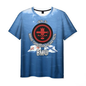 Мужская футболка 3D с принтом БЧ-3 Минно-торпедная в Тюмени, 100% полиэфир | прямой крой, круглый вырез горловины, длина до линии бедер | боевая часть | бч3 | вмф | минер | минно торпедная | торпедист | флот