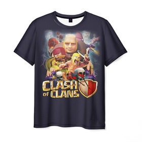 Мужская футболка 3D с принтом Clash of clans 2 в Тюмени, 100% полиэфир | прямой крой, круглый вырез горловины, длина до линии бедер | clash of clans | игры | клэш оф кланс