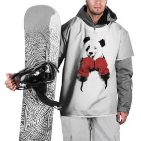 Накидка на куртку 3D с принтом Панда боксер в Тюмени, 100% полиэстер |  | Тематика изображения на принте: бамбук | бамбуковый медведь | бокс | боксерские | брызги | енот | животное | коала | красивый | красная книга | кунгфу | медведь | милый | мишка | очки | панда | перчатки | пот | прикол | прикольный