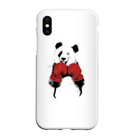 Чехол для iPhone XS Max матовый с принтом Панда боксер в Тюмени, Силикон | Область печати: задняя сторона чехла, без боковых панелей | бамбук | бамбуковый медведь | бокс | боксерские | брызги | енот | животное | коала | красивый | красная книга | кунгфу | медведь | милый | мишка | очки | панда | перчатки | пот | прикол | прикольный