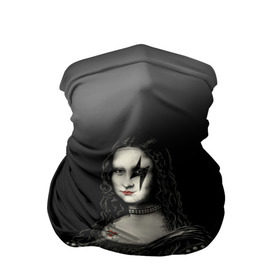 Бандана-труба 3D с принтом Мона Лиза Kiss в Тюмени, 100% полиэстер, ткань с особыми свойствами — Activecool | плотность 150‒180 г/м2; хорошо тянется, но сохраняет форму | джин симмонс | картина | пол стэнли | эйс фрейли