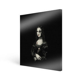 Холст квадратный с принтом Мона Лиза Kiss в Тюмени, 100% ПВХ |  | Тематика изображения на принте: джин симмонс | картина | пол стэнли | эйс фрейли