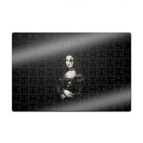 Пазл магнитный 126 элементов с принтом Мона Лиза Kiss в Тюмени, полимерный материал с магнитным слоем | 126 деталей, размер изделия —  180*270 мм | Тематика изображения на принте: джин симмонс | картина | пол стэнли | эйс фрейли