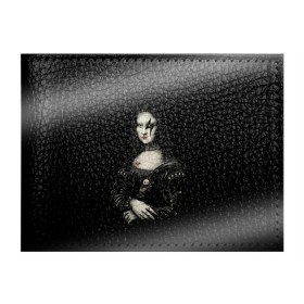 Обложка для студенческого билета с принтом Мона Лиза Kiss в Тюмени, натуральная кожа | Размер: 11*8 см; Печать на всей внешней стороне | Тематика изображения на принте: джин симмонс | картина | пол стэнли | эйс фрейли