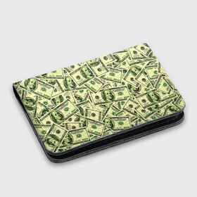 Картхолдер с принтом с принтом Benjamin Franklin в Тюмени, натуральная матовая кожа | размер 7,3 х 10 см; кардхолдер имеет 4 кармана для карт; | Тематика изображения на принте: 3d | benjamin franklin | америка | богатство | валюта | денежные купюры | деньги | доллар | зеленые | сша | текстуры