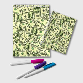 Блокнот с принтом Benjamin Franklin в Тюмени, 100% бумага | 48 листов, плотность листов — 60 г/м2, плотность картонной обложки — 250 г/м2. Листы скреплены удобной пружинной спиралью. Цвет линий — светло-серый
 | 3d | benjamin franklin | америка | богатство | валюта | денежные купюры | деньги | доллар | зеленые | сша | текстуры
