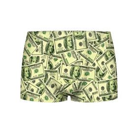 Мужские трусы 3D с принтом Benjamin Franklin в Тюмени, 50% хлопок, 50% полиэстер | классическая посадка, на поясе мягкая тканевая резинка | 3d | benjamin franklin | америка | богатство | валюта | денежные купюры | деньги | доллар | зеленые | сша | текстуры