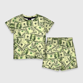 Детский костюм с шортами 3D с принтом Benjamin Franklin в Тюмени,  |  | 3d | benjamin franklin | америка | богатство | валюта | денежные купюры | деньги | доллар | зеленые | сша | текстуры