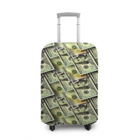 Чехол для чемодана 3D с принтом Деньги в Тюмени, 86% полиэфир, 14% спандекс | двустороннее нанесение принта, прорези для ручек и колес | 3d | benjamin franklin | америка | богатство | валюта | денежные купюры | деньги | доллар | зеленые | сша | текстуры