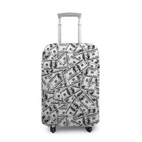 Чехол для чемодана 3D с принтом Benjamin Franklin $ в Тюмени, 86% полиэфир, 14% спандекс | двустороннее нанесение принта, прорези для ручек и колес | 3d | benjamin franklin | америка | богатство | валюта | денежные купюры | деньги | доллар | зеленые | сша | текстуры