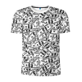 Мужская футболка 3D спортивная с принтом Benjamin Franklin $ в Тюмени, 100% полиэстер с улучшенными характеристиками | приталенный силуэт, круглая горловина, широкие плечи, сужается к линии бедра | 3d | benjamin franklin | америка | богатство | валюта | денежные купюры | деньги | доллар | зеленые | сша | текстуры