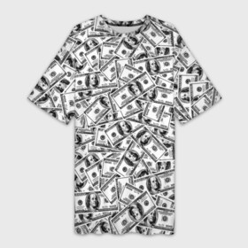 Платье-футболка 3D с принтом Benjamin Franklin в Тюмени,  |  | 3d | benjamin franklin | америка | богатство | валюта | денежные купюры | деньги | доллар | зеленые | сша | текстуры