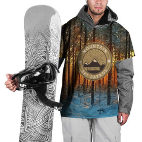 Накидка на куртку 3D с принтом Mountain Ski Patrol в Тюмени, 100% полиэстер |  | 3d | landscape | mountains | nature | горы | заснеженный | зима | отдых | отражения | пейзаж | природа | склоны | снег