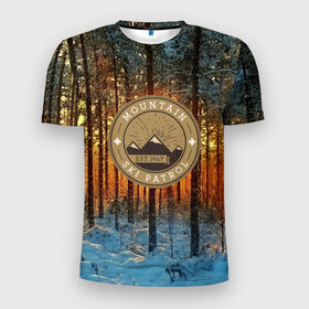 Мужская футболка 3D спортивная с принтом Mountain Ski Patrol в Тюмени, 100% полиэстер с улучшенными характеристиками | приталенный силуэт, круглая горловина, широкие плечи, сужается к линии бедра | 3d | landscape | mountains | nature | горы | заснеженный | зима | отдых | отражения | пейзаж | природа | склоны | снег