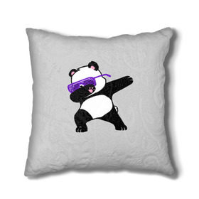 Подушка 3D с принтом Panda в Тюмени, наволочка – 100% полиэстер, наполнитель – холлофайбер (легкий наполнитель, не вызывает аллергию). | состоит из подушки и наволочки. Наволочка на молнии, легко снимается для стирки | panda dab | животные | панда