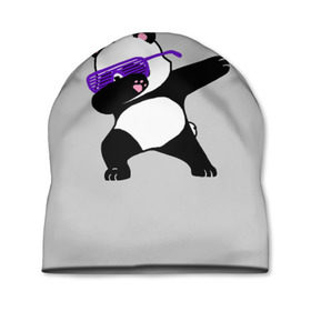 Шапка 3D с принтом Panda в Тюмени, 100% полиэстер | универсальный размер, печать по всей поверхности изделия | Тематика изображения на принте: panda dab | животные | панда