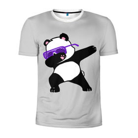 Мужская футболка 3D спортивная с принтом Panda в Тюмени, 100% полиэстер с улучшенными характеристиками | приталенный силуэт, круглая горловина, широкие плечи, сужается к линии бедра | panda dab | животные | панда