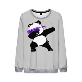 Мужской свитшот 3D с принтом Panda в Тюмени, 100% полиэстер с мягким внутренним слоем | круглый вырез горловины, мягкая резинка на манжетах и поясе, свободная посадка по фигуре | Тематика изображения на принте: panda dab | животные | панда