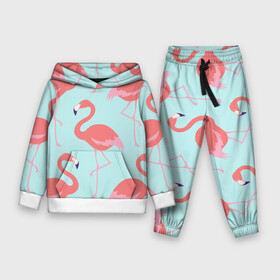 Детский костюм 3D (с толстовкой) с принтом Flamingos pattern в Тюмени,  |  | animals | beautiful | bird | birds | birdy | blue | color | flamingo | nature | wild | белое | голубое | животные | красивое | красота | милое | природа | птица | птицы | птичка | птички | синее | фламинго | цвет | яркое