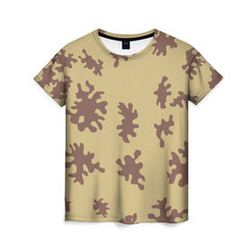 Женская футболка 3D с принтом Камуфляж Амеба РККА хаки в Тюмени, 100% полиэфир ( синтетическое хлопкоподобное полотно) | прямой крой, круглый вырез горловины, длина до линии бедер | 