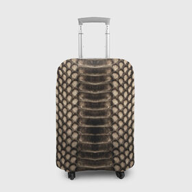 Чехол для чемодана 3D с принтом Питон в Тюмени, 86% полиэфир, 14% спандекс | двустороннее нанесение принта, прорези для ручек и колес | аллигатор | варан | игуана | кайман | кожа | крокодил | питон | ящерица