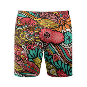 Мужские шорты 3D спортивные с принтом Яркий Узор в Тюмени,  |  | Тематика изображения на принте: акварель | водоросли | волна | волны | графика | завитки | искусство | краски | кружево | лето | море | морская звезда | океан | осьминог | радуга | сюрреализм | текстура | цветы | щупальца | эскиз