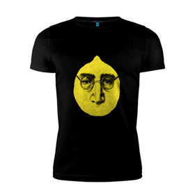 Мужская футболка премиум с принтом John Lemon карандашем в Тюмени, 92% хлопок, 8% лайкра | приталенный силуэт, круглый вырез ворота, длина до линии бедра, короткий рукав | john lennon | the beatles | битлз | джон леннон | лимон