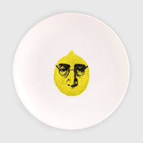 Тарелка с принтом John Lemon карандашем в Тюмени, фарфор | диаметр - 210 мм
диаметр для нанесения принта - 120 мм | john lennon | the beatles | битлз | джон леннон | лимон