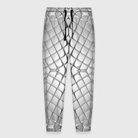 Мужские брюки 3D с принтом Металл в Тюмени, 100% полиэстер | манжеты по низу, эластичный пояс регулируется шнурком, по бокам два кармана без застежек, внутренняя часть кармана из мелкой сетки | 