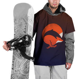 Накидка на куртку 3D с принтом Лисица и дельфин в Тюмени, 100% полиэстер |  | fox | два в одном | животное | зверь | красивая | лис | лиса | лисенок | лисица | лисичка | мех | патрикеевна | плутовка | прикольная | природа | рисунок | рыба | рыжая | рыжий цвет | сказка | хвост | хитрая
