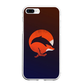 Чехол для iPhone 7Plus/8 Plus матовый с принтом Лисица и дельфин в Тюмени, Силикон | Область печати: задняя сторона чехла, без боковых панелей | fox | два в одном | животное | зверь | красивая | лис | лиса | лисенок | лисица | лисичка | мех | патрикеевна | плутовка | прикольная | природа | рисунок | рыба | рыжая | рыжий цвет | сказка | хвост | хитрая