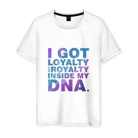 Мужская футболка хлопок с принтом  DNA.  Кендрик Ламар в Тюмени, 100% хлопок | прямой крой, круглый вырез горловины, длина до линии бедер, слегка спущенное плечо. | damn | hip hop | kendrick lamar | rap | рэп