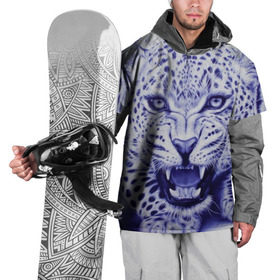 Накидка на куртку 3D с принтом Леопард в Тюмени, 100% полиэстер |  | арт | гепард | дикая кошка | зверь | искусство | кошка | леопард | хищник