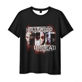 Мужская футболка 3D с принтом Hollywood Undead 5 в Тюмени, 100% полиэфир | прямой крой, круглый вырез горловины, длина до линии бедер | 