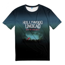 Мужская футболка 3D с принтом Hollywood Undead 9 в Тюмени, 100% полиэфир | прямой крой, круглый вырез горловины, длина до линии бедер | hollywood undead | голливудская нежить