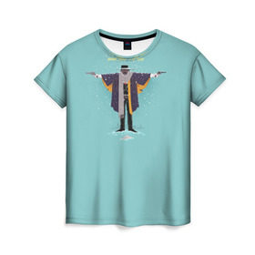 Женская футболка 3D с принтом Омерзительная восьмерка в Тюмени, 100% полиэфир ( синтетическое хлопкоподобное полотно) | прямой крой, круглый вырез горловины, длина до линии бедер | major marquis warren | the hateful eight | квентин тарантино
