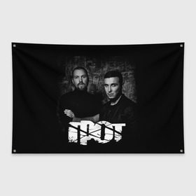 Флаг-баннер с принтом ГРОТ в Тюмени, 100% полиэстер | размер 67 х 109 см, плотность ткани — 95 г/м2; по краям флага есть четыре люверса для крепления | grot55 | rap | грот | рэп | хип хоп