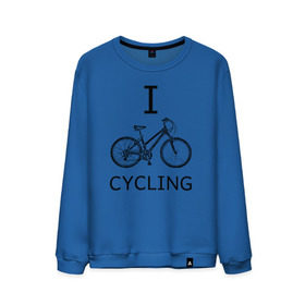 Мужской свитшот хлопок с принтом I love cycling в Тюмени, 100% хлопок |  | bicycle | bike | bmx | cycling | enjoy | i | like | love | moto | ride | rider | sport | байк | велик | вело | велосипед | велосипедист | ездить | зож | катать | кататься | лето | спорт | спортсмен