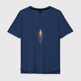 Мужская футболка хлопок Oversize с принтом Космонавт 8-bit в Тюмени, 100% хлопок | свободный крой, круглый ворот, “спинка” длиннее передней части | Тематика изображения на принте: 8 bit | nintendo | retro | денди | космонавт | человек