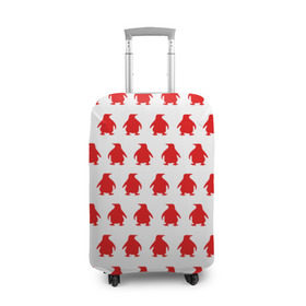 Чехол для чемодана 3D с принтом Пингвинчики в Тюмени, 86% полиэфир, 14% спандекс | двустороннее нанесение принта, прорези для ручек и колес | 3d | арт | животные | пингвины | птицы | текстуры