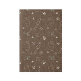 Обложка для паспорта матовая кожа с принтом Кофе в Тюмени, натуральная матовая кожа | размер 19,3 х 13,7 см; прозрачные пластиковые крепления | coffee | кофе | паттерн