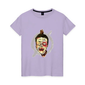 Женская футболка хлопок с принтом Zombie в Тюмени, 100% хлопок | прямой крой, круглый вырез горловины, длина до линии бедер, слегка спущенное плечо | 21 | top | twenty one pilots | zombie | зомби | музыка | пилоты